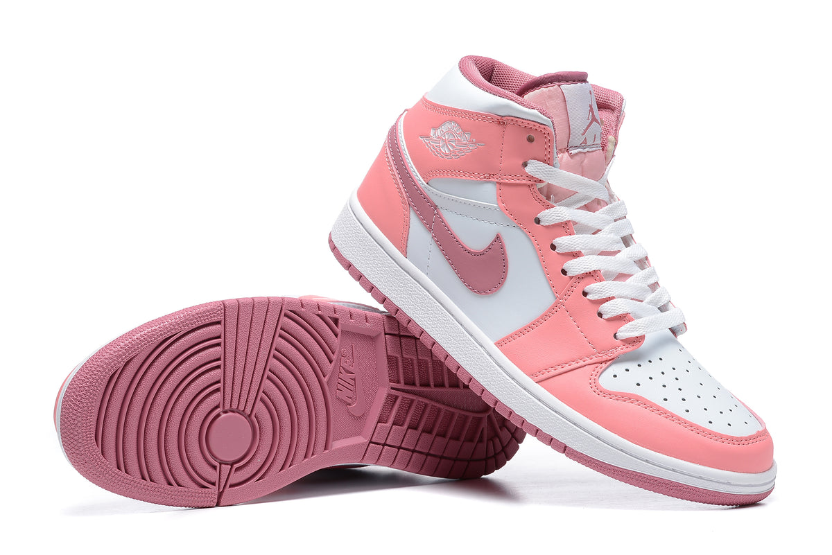 Sneakers, Pink White Colorway, Lace Up Design, Casual Gift for Sneaker Fans