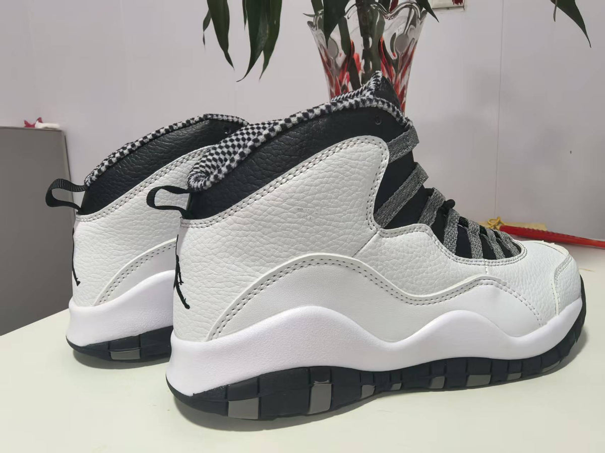 High Top Sneakers, White Black Colorway, Lace Up Design, Casual Gift for Sneaker Fans