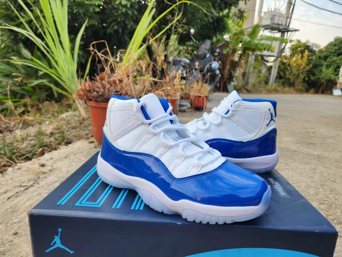 Sneakers, Royal Blue White Colorway, Lace Up Design, Casual Gift for Sneaker Fans