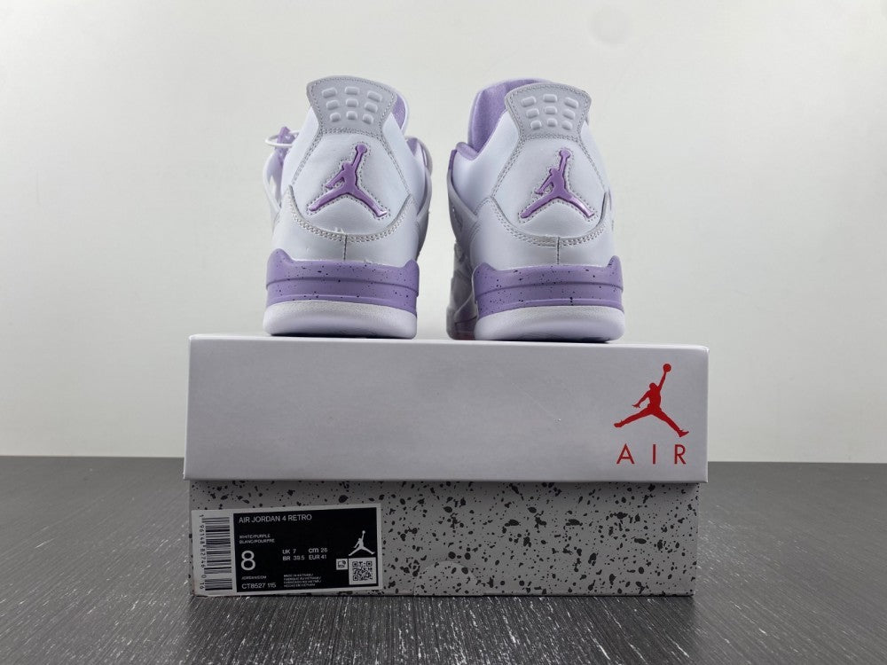 Sneakers, White Purple Colorway, Leather Footwear, Lace Up Design, Casual Gift for Sneaker Fans