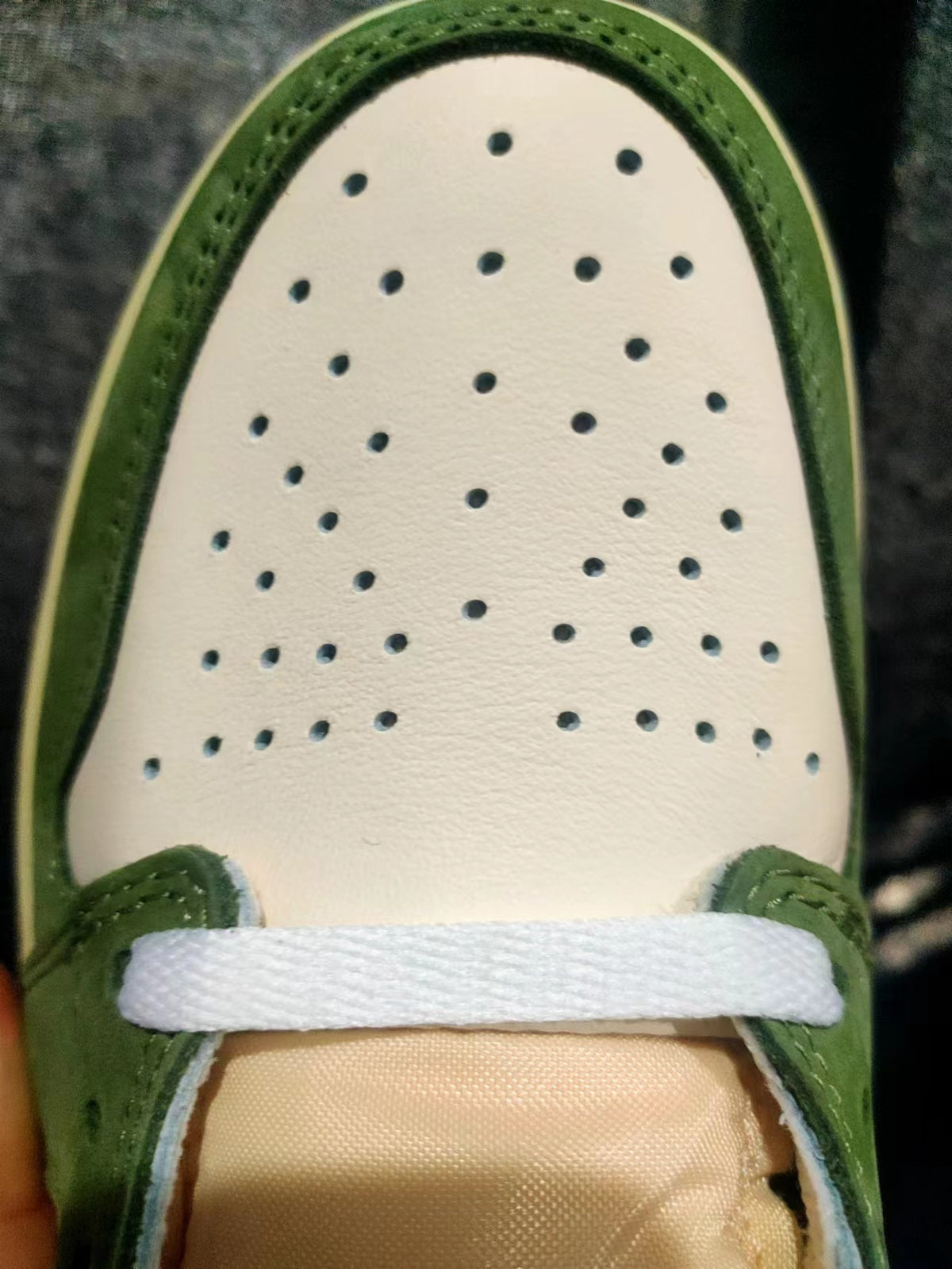 High Top Sneakers, Off White Green Colorway, Lace Up Design, Casual Gift for Sneaker Fans