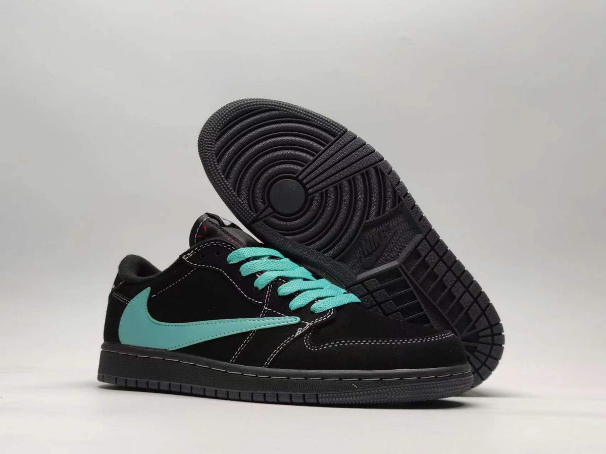 Low Top Sneakers, Black Teal Colorway, Reverse Hook Design, Lace Up Design, Casual Gift for Sneaker Fans