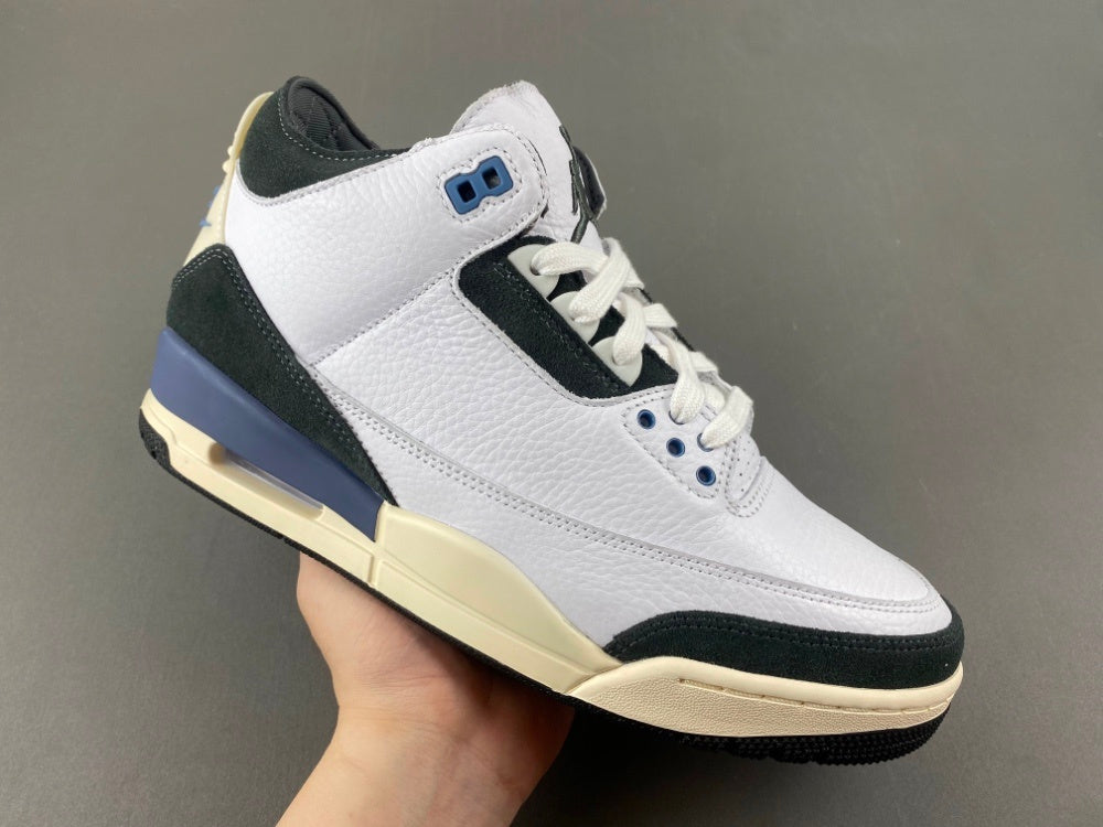 Low Top Sneakers, Blue White Black Colorway, Lace Up Design, Casual Gift for Sneaker Fans