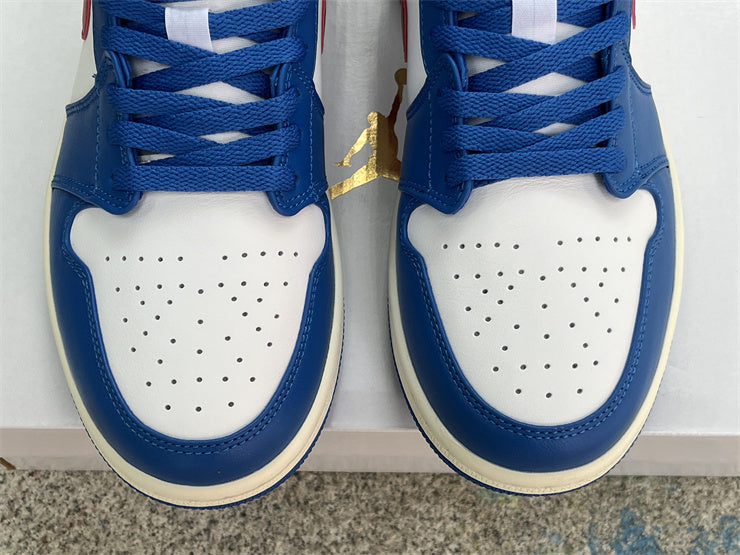 Low Top Sneakers, Blue Colorway, Lace Up Design, Casual Gift for Sneaker Fans