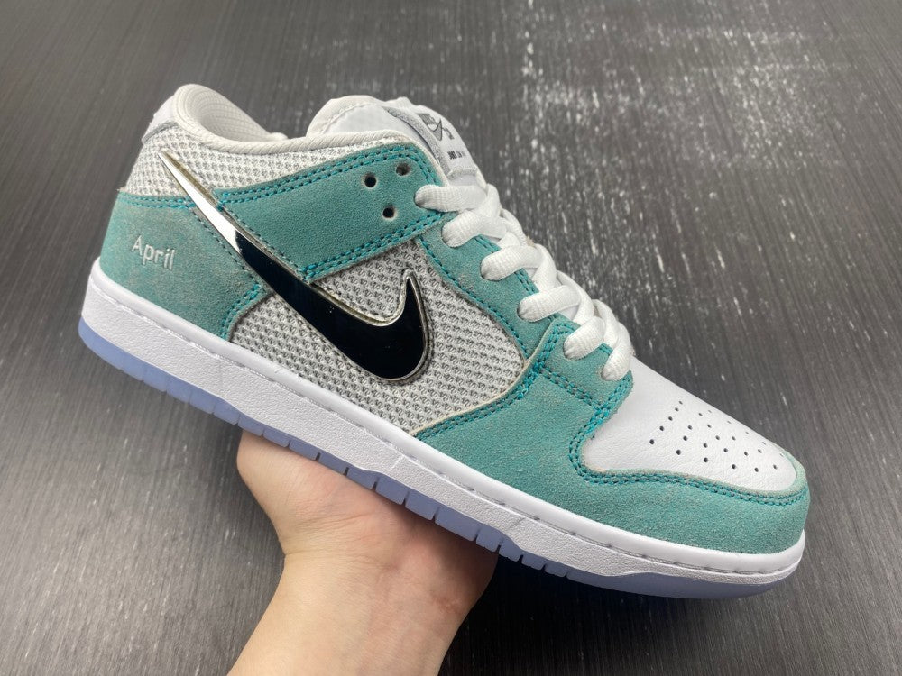 Low Top Sneakers, Blue White Silver Colorway, Metallic Finish, Lace Up Design, Casual Gift for Sneaker Fans