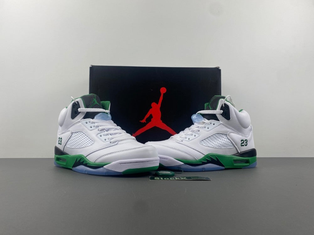 High Top Sneakers, White Green Colorway, Leather Footwear, Lace Up Design, Casual Gift for Sneaker Fans