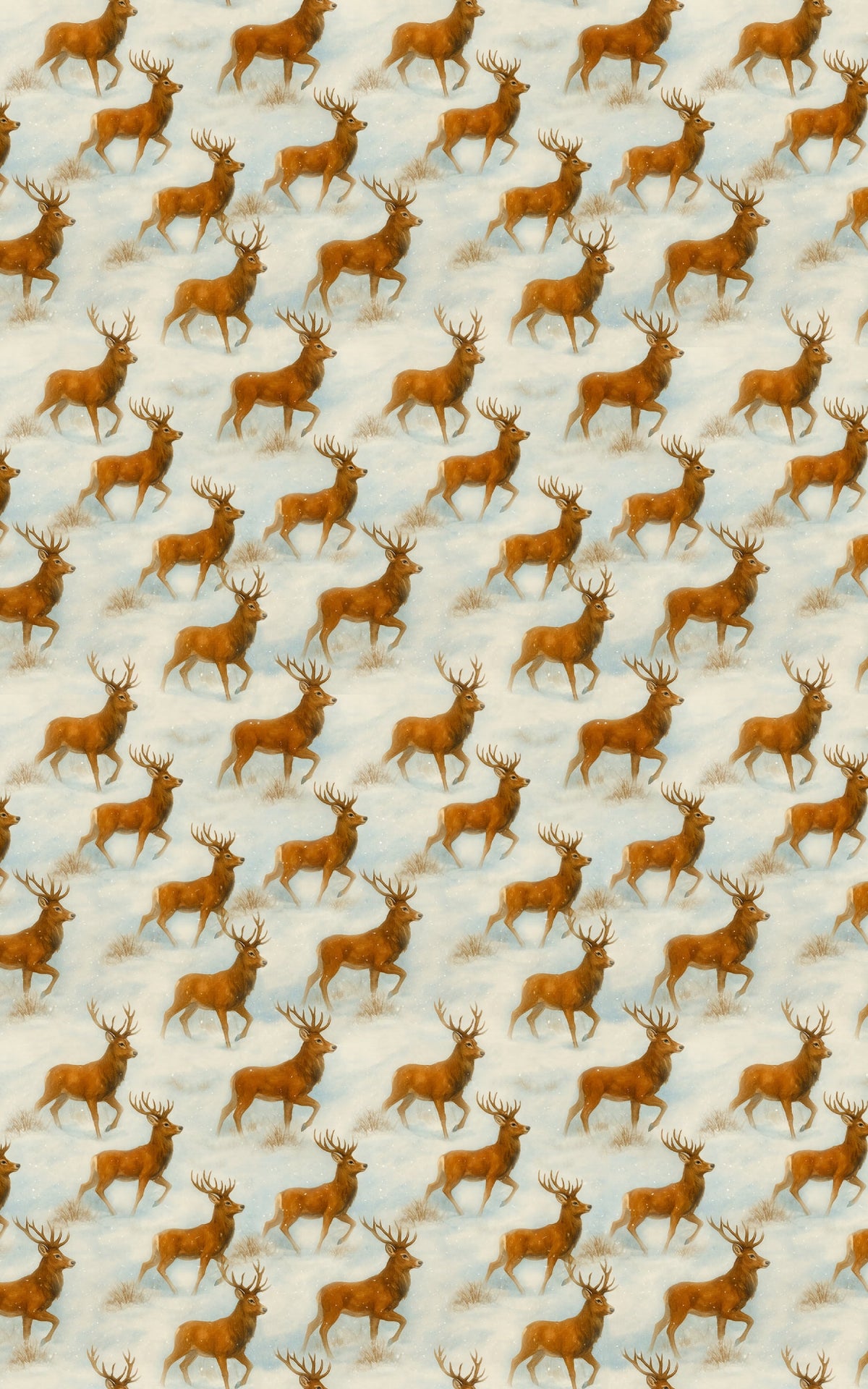 Winter Forest Gift Wrap, Reindeer Wrapping Paper, Wildlife Christmas Wrapping Paper, Holiday Deer Present Paper, Woodland Nat
