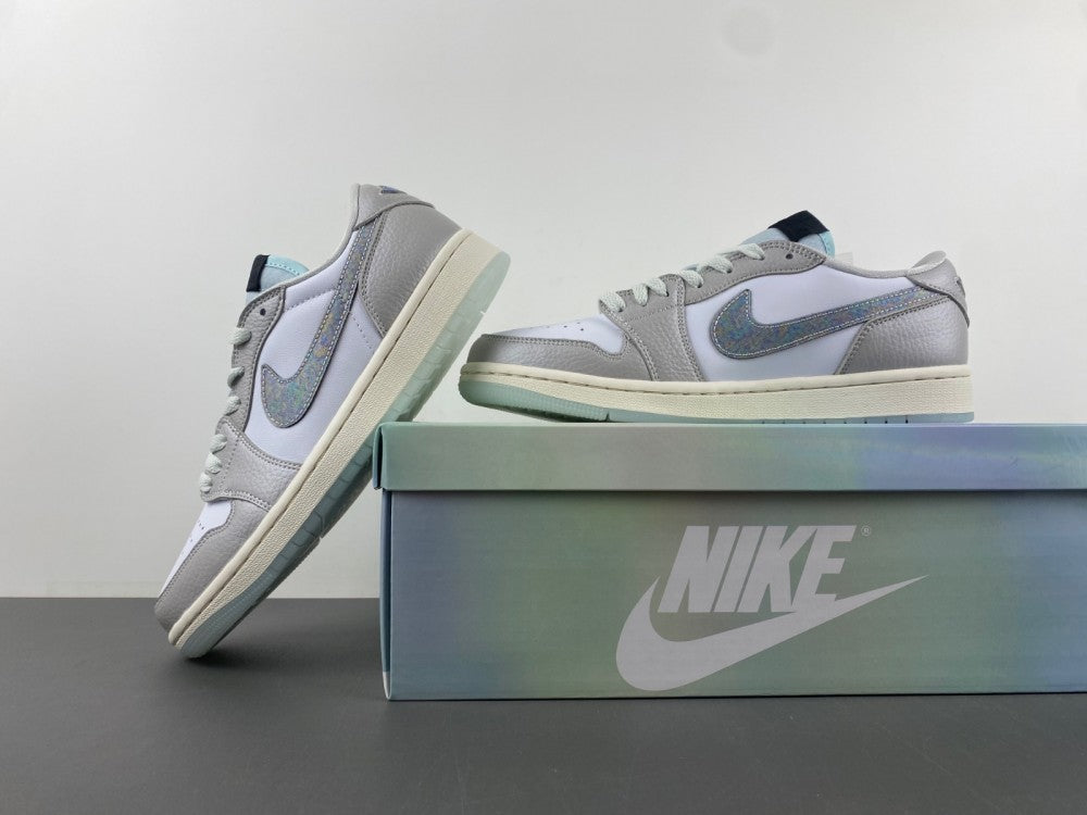 Retro Low Top Sneakers, White Gray Colorway, Lace Up Design, Casual Gift for Sneaker Fans