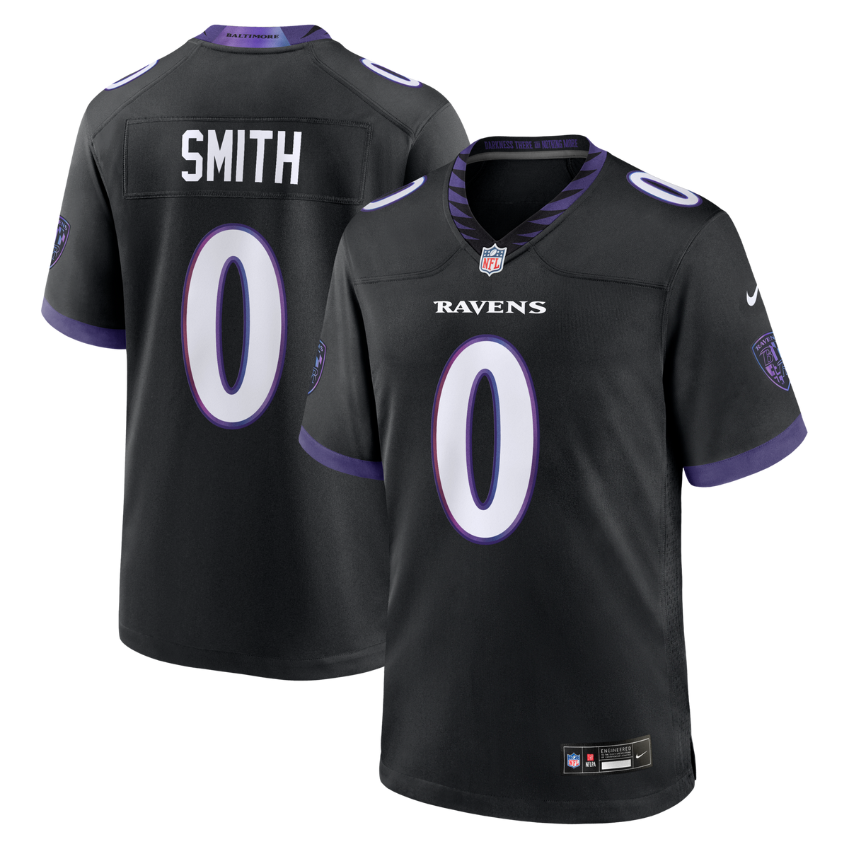 Baltimore Ravens Roquan Smith Black Alternate Game Jersey