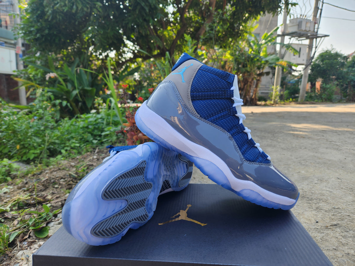 Sneakers, Blue Gray Colorway, Lace Up Design, Casual Gift for Sneaker Fans