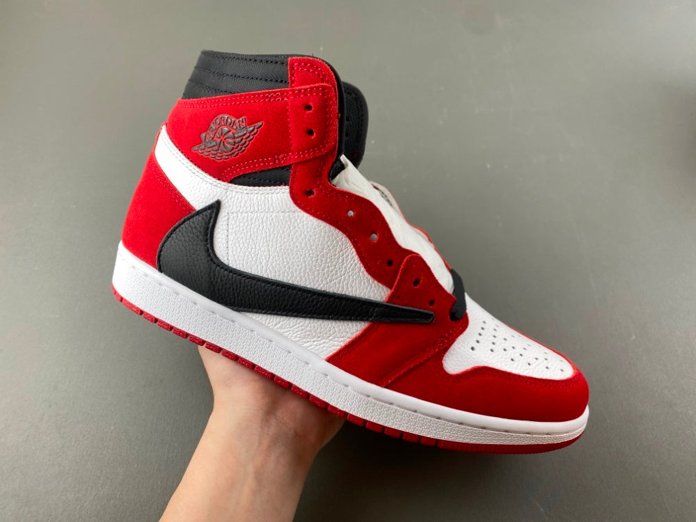 High Top Sneakers, White Black Red Colorway, Reverse Hook Design, Lace Up Design, Casual Gift for Sneaker Fans