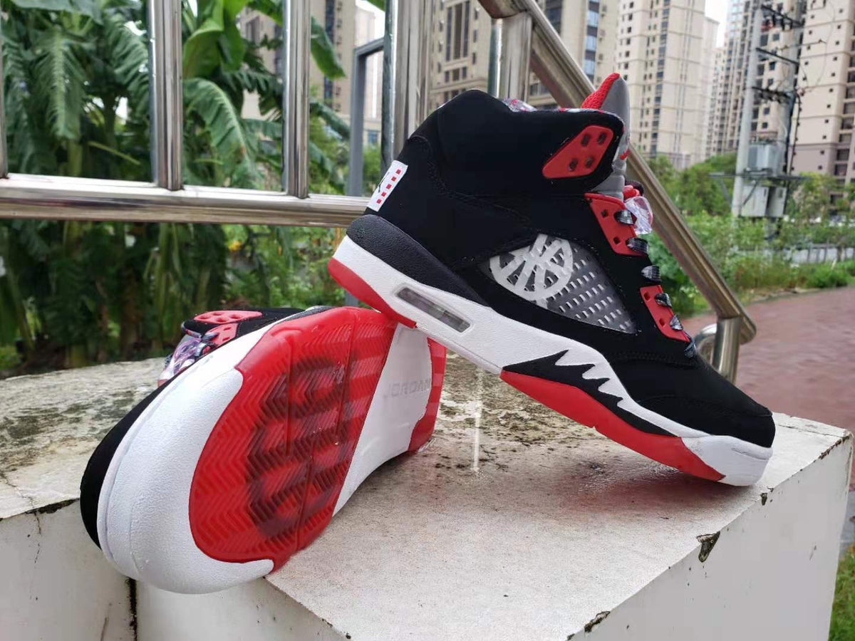 Sneakers, Black Red Colorway, Lace Up Design, Casual Gift for Sneaker Fans
