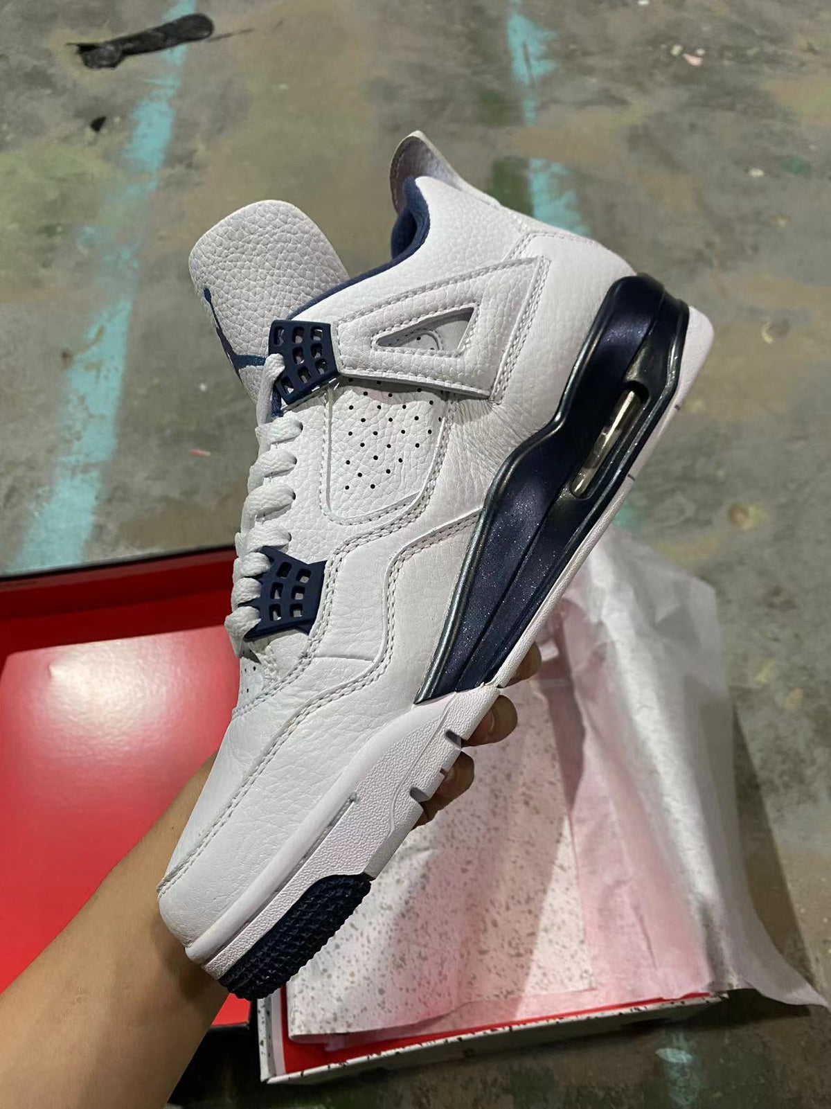 Sneakers, Blue White Colorway, Lace Up Design, Casual Gift for Sneaker Fans
