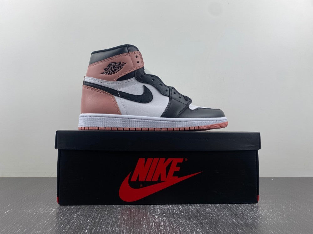Retro High Top Sneakers, White Black Pink Colorway, Lace Up Design, Casual Gift for Sneaker Fans