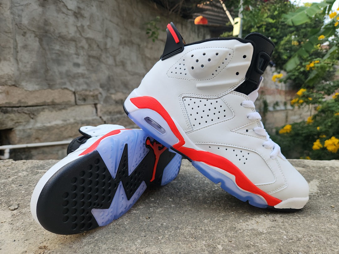 High Top Sneakers, White Red Blue Colorway, Lace Up Design, Casual Gift for Sneaker Fans