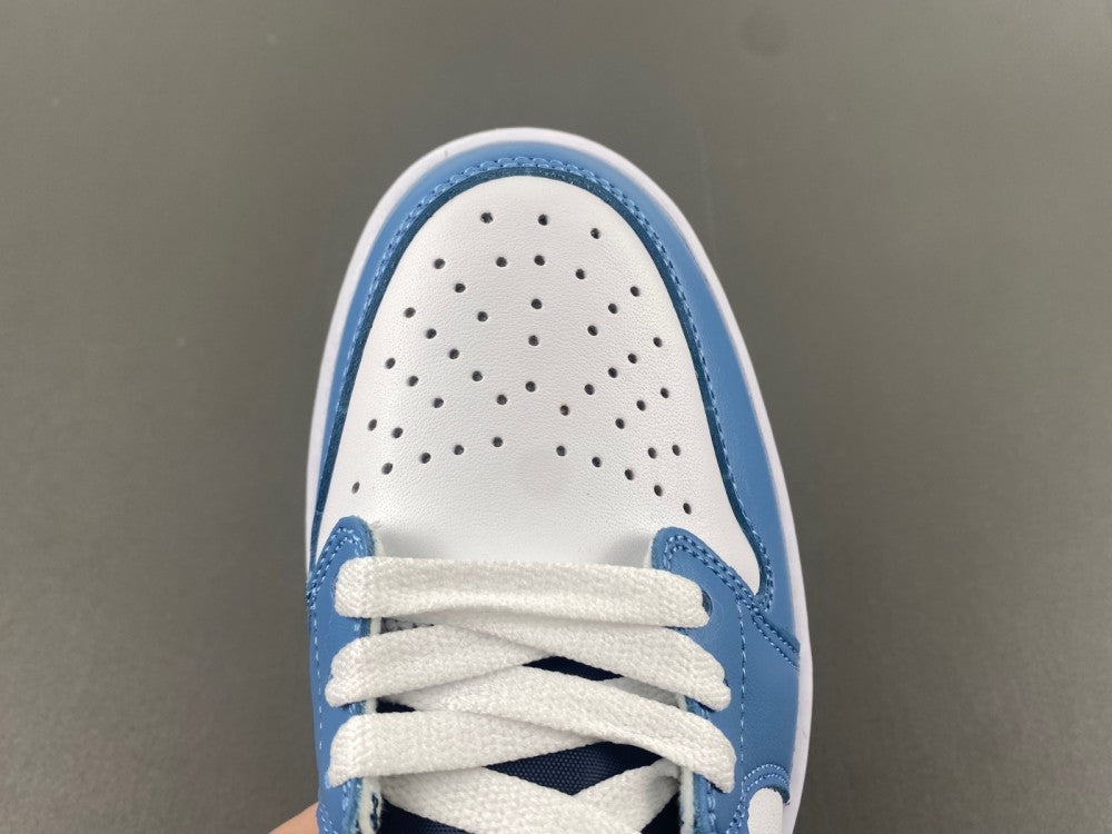 Low Top Sneakers, Blue White Black Colorway, Lace Up Design, Casual Gift for Sneaker Fans
