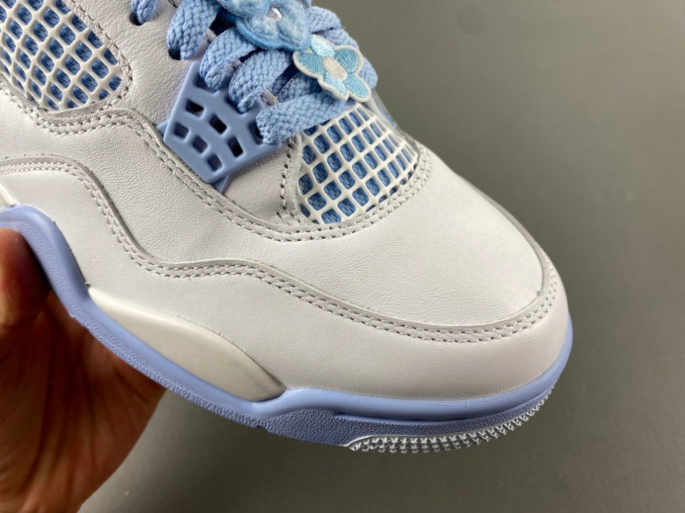 Low Top Sneakers, White Blue Colorway, Lace Up Design, Casual Gift for Sneaker Fans