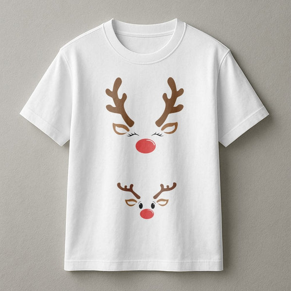 Christmas Baby Reveal T-Shirt, Reindeer Pregnancy Announcement T-Shirt, Adorable Mom and Baby Deer Shirt, Holiday Expecting M