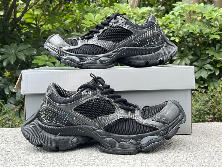 Low Top Sneakers, Black Colorway, Lace Up Design, Casual Gift for Sneaker Fans