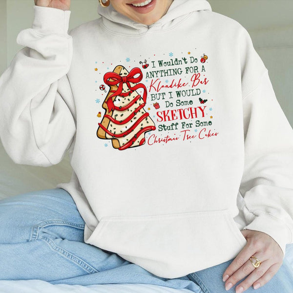 Little Debbie Snack Tree Holiday Sweatshirt, Christmas Tree Cake Hoodie, Adorable Nostalgic Xmas Pullover, Comfy Winter Holid