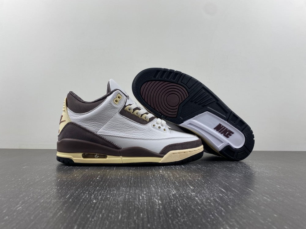 Low Top Sneakers, White Brown Colorway, Lace Up Design, Casual Gift for Sneaker Fans