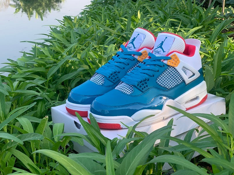Sneakers, White Teal Red Colorway, Lace Up Design, Casual Gift for Sneaker Fans