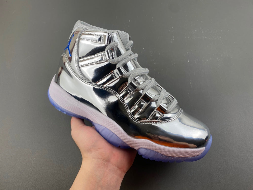 Low Top Sneakers, Silver Colorway, Patent Leather Footwear, Lace Up Design, Casual Gift for Sneaker Fans