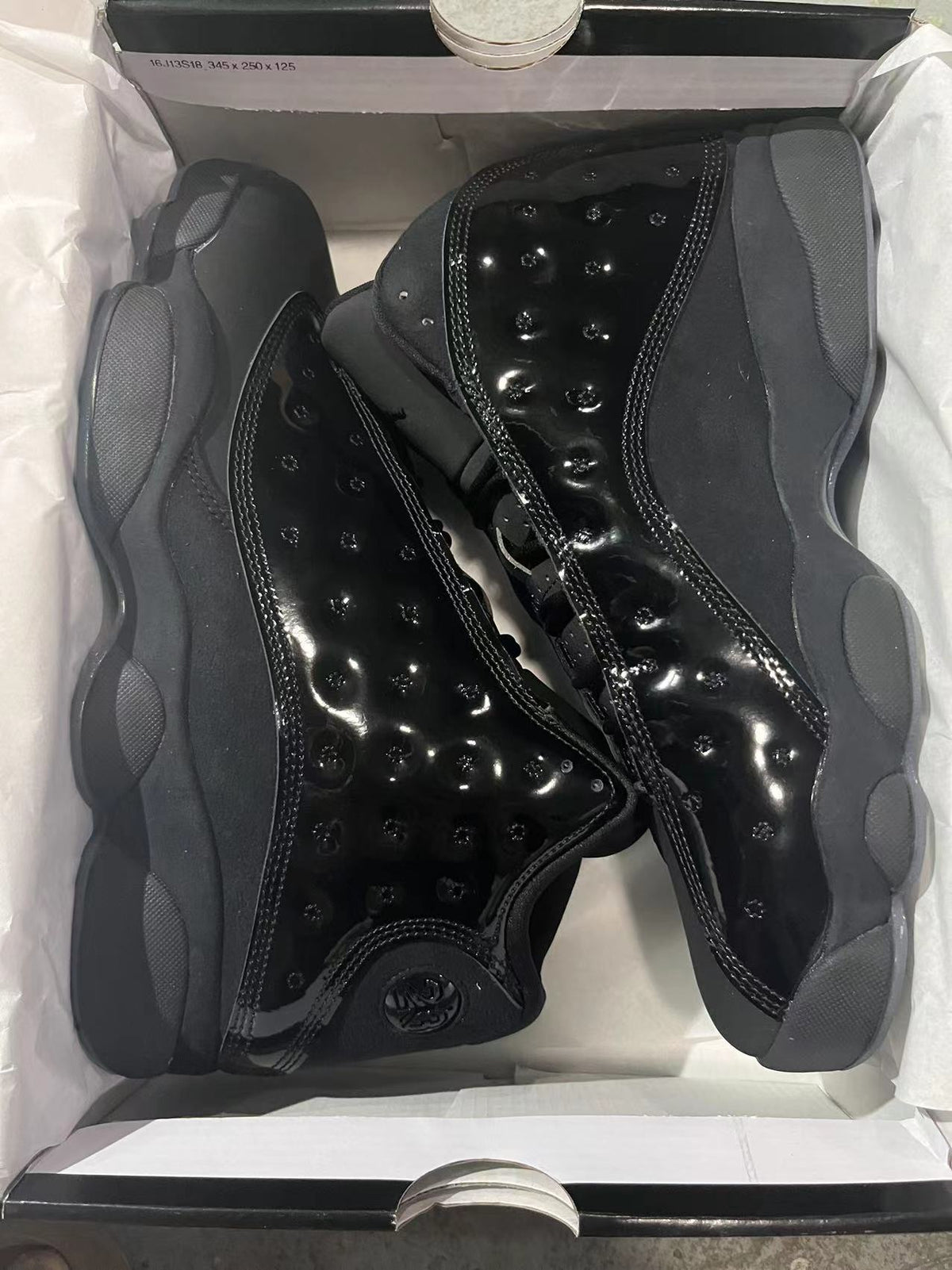 Sneakers, Black Colorway, Patent Leather Footwear, Lace Up Design, Casual Gift for Sneaker Fans