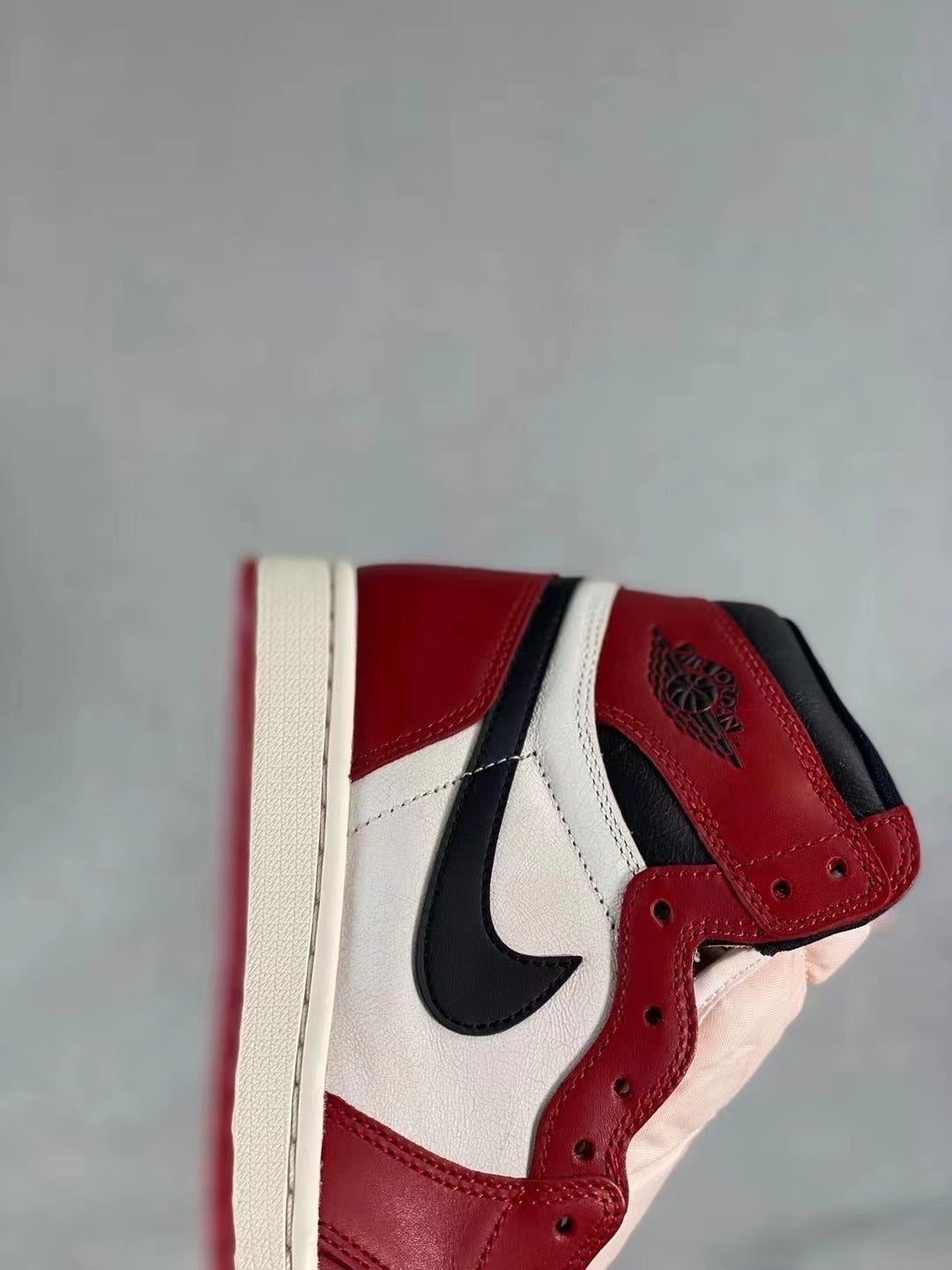 Basketball Shoes, White Red Colorway, Distressed, Retro, High Top, Lace Up Design, Distressed Finish, Casual Gift for Shoe Lovers