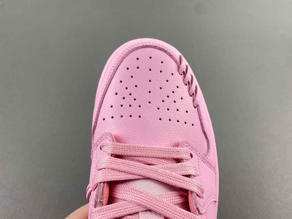 Low Top Sneakers, Pink Gold Colorway, Lace Up Design, Casual Gift for Sneaker Fans