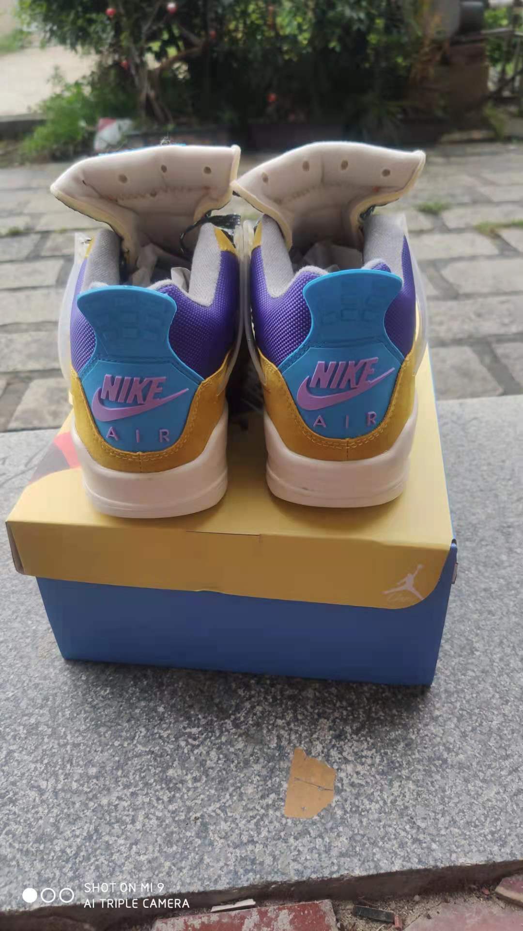 Sneakers, Yellow Blue Colorway, Lace Up Design, Casual Gift for Sneaker Fans