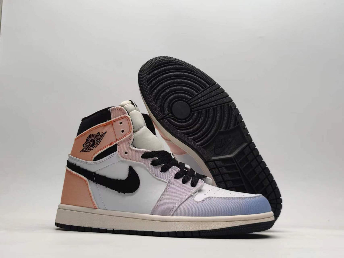 Sneakers, White Colorway, Gradient Colorway, Lace Up Design, Casual Gift for Sneaker Fans
