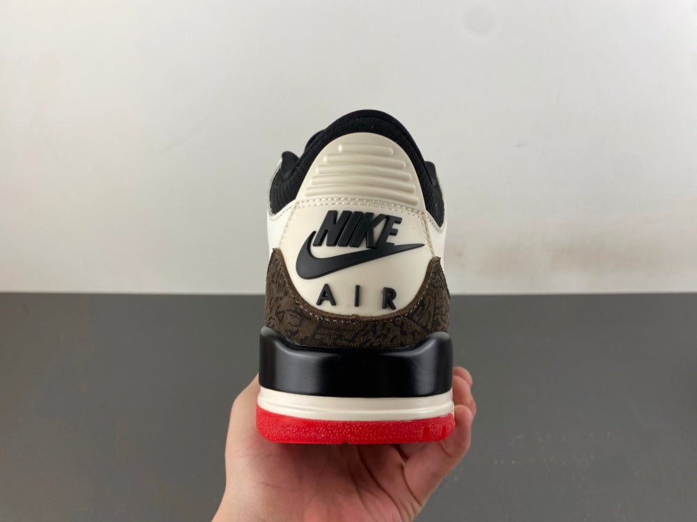 Low Top Sneakers, White Black Red Brown Colorway, Lace Up Design, Casual Gift for Sneaker Fans