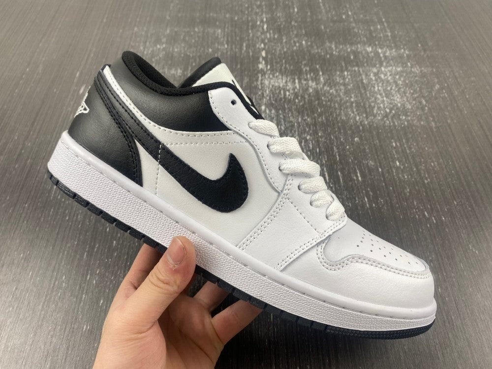 Low Top Sneakers, White Black Colorway, Lace Up Design, Casual Gift for Sneaker Fans