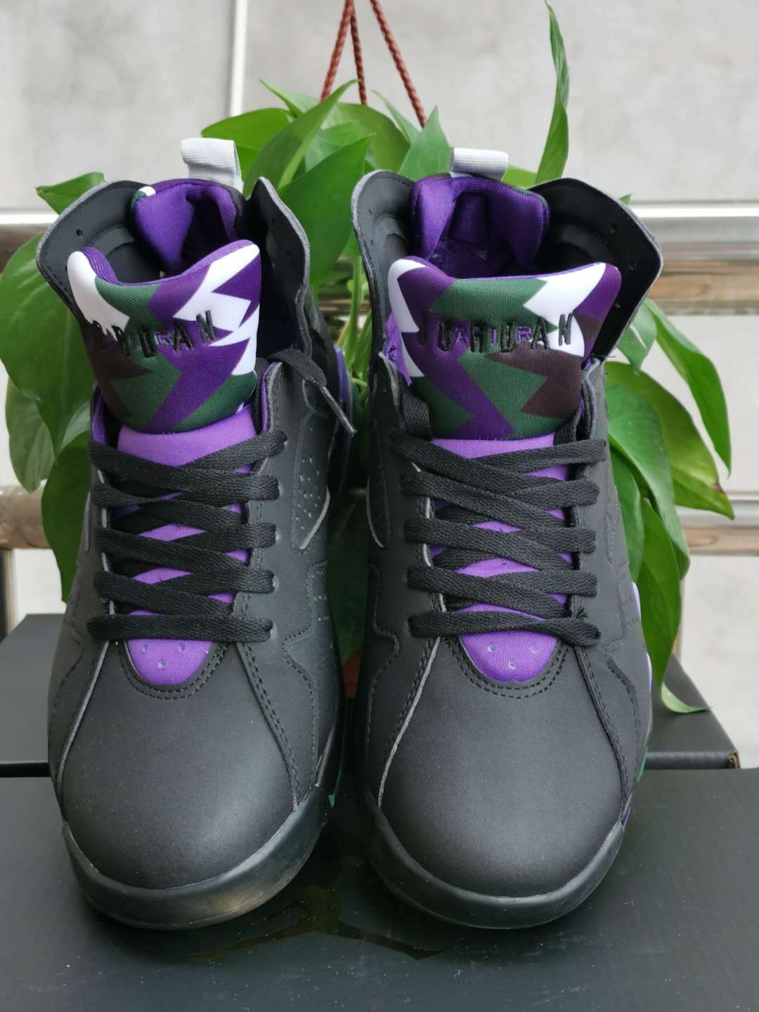 Sneakers, Black Purple Gray Colorway, Lace Up Design, Casual Gift for Sneaker Fans