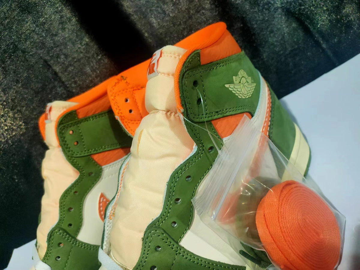 High Top Sneakers, Off White Green Colorway, Lace Up Design, Casual Gift for Sneaker Fans
