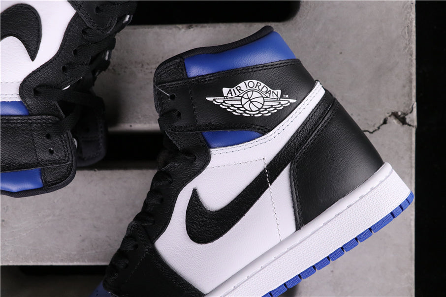 High Top Sneakers, Black Blue White Colorway, Lace Up Design, Casual Gift for Sneaker Fans