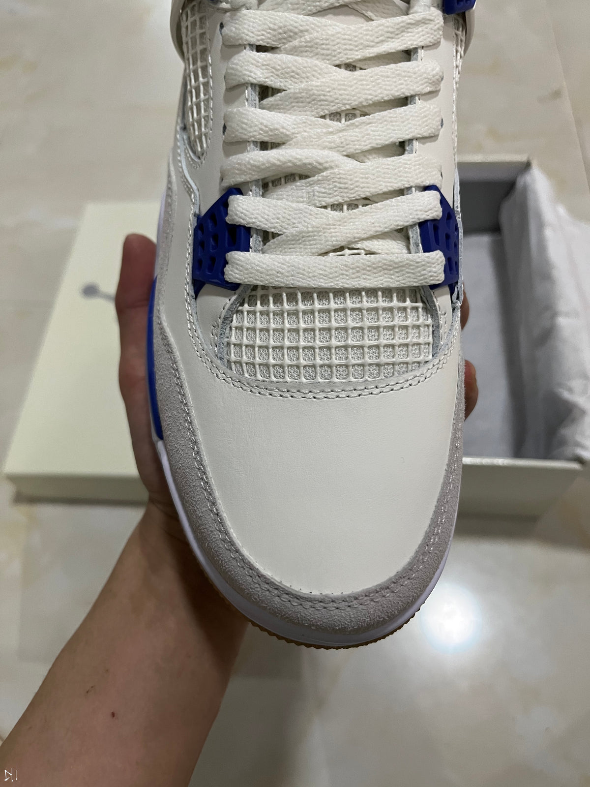 Sneakers, Blue White Colorway, Lace Up Design, Casual Gift for Sneaker Fans