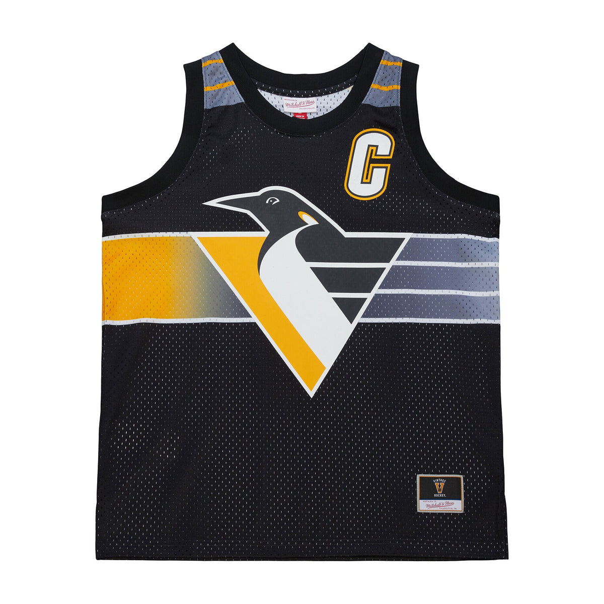 Pittsburgh Penguins Mario Lemieux Mitchell & Ness Black Maxxed Out Fashion Basketball Jersey
