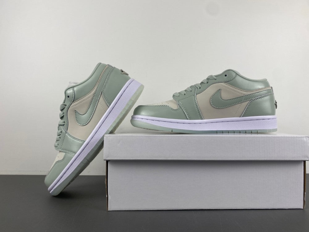 Low Top Sneakers, Green Colorway, Lace Up Design, Casual Gift for Sneaker Fans