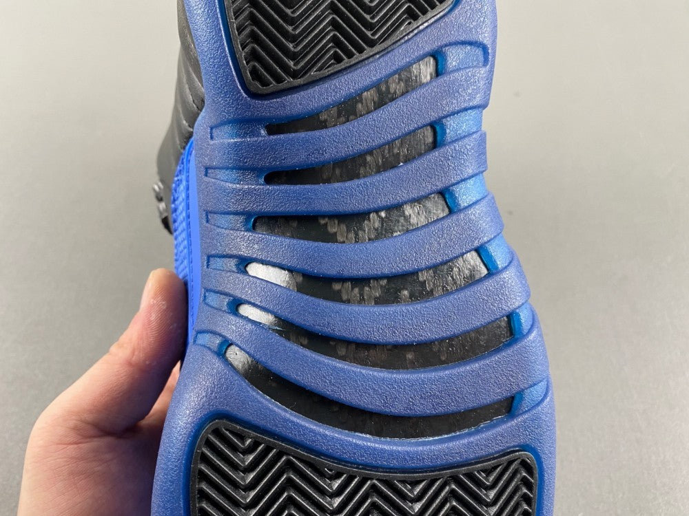 Low Top Sneakers, Royal Blue Black Colorway, Leather Footwear, Lace Up Design, Casual Gift for Sneaker Fans