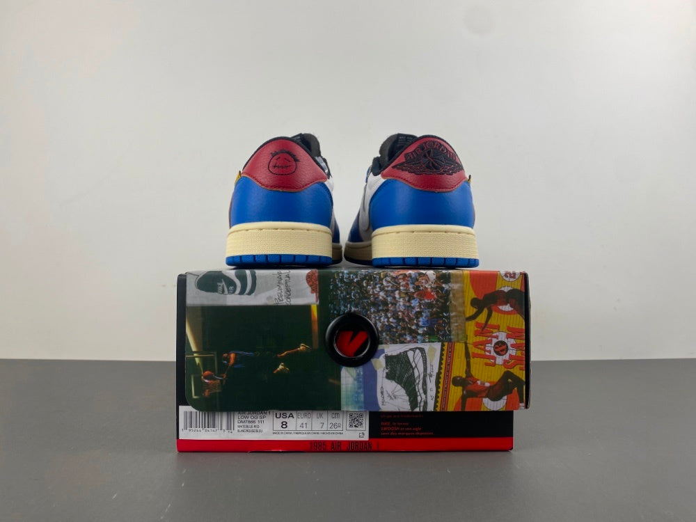 Low Top Sneakers, Blue White Red Colorway, Reverse Hook Design, Lace Up Design, Casual Gift for Sneaker Fans