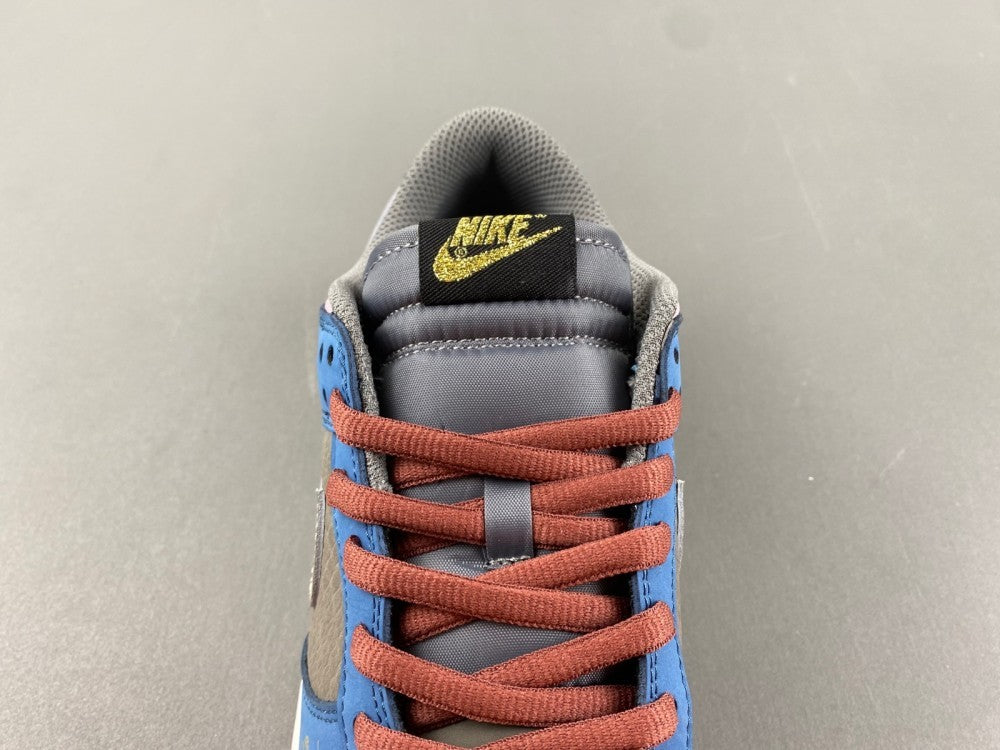 Low Top Sneakers, Blue Black Colorway, Lace Up Design, Casual Gift for Sneaker Fans