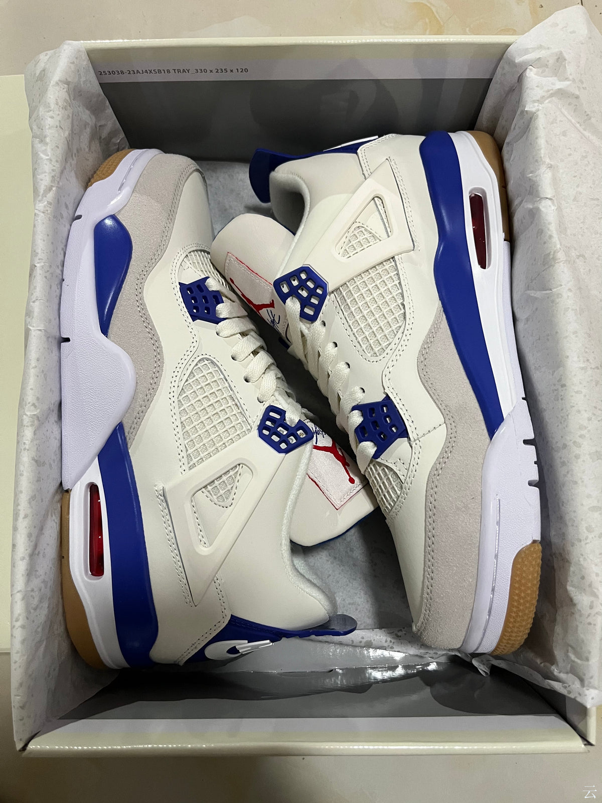 Sneakers, Blue White Colorway, Lace Up Design, Casual Gift for Sneaker Fans