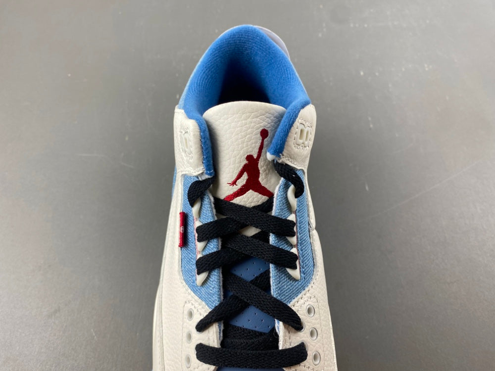 Retro Low Top Sneakers, Blue White Colorway, Leather Footwear, Lace Up Design, Casual Gift for Sneaker Fans