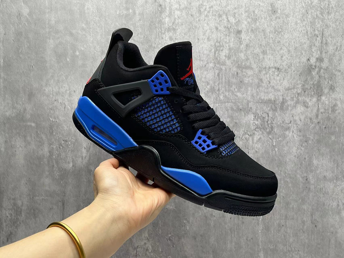 Mid Top Sneakers, Blue Black Colorway, Lace Up Design, Casual Gift for Sneaker Fans