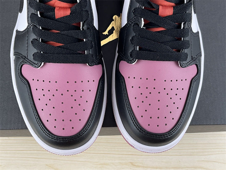 Low Top Sneakers, Burgundy Black White Colorway, Lace Up Design, Casual Gift for Sneaker Fans