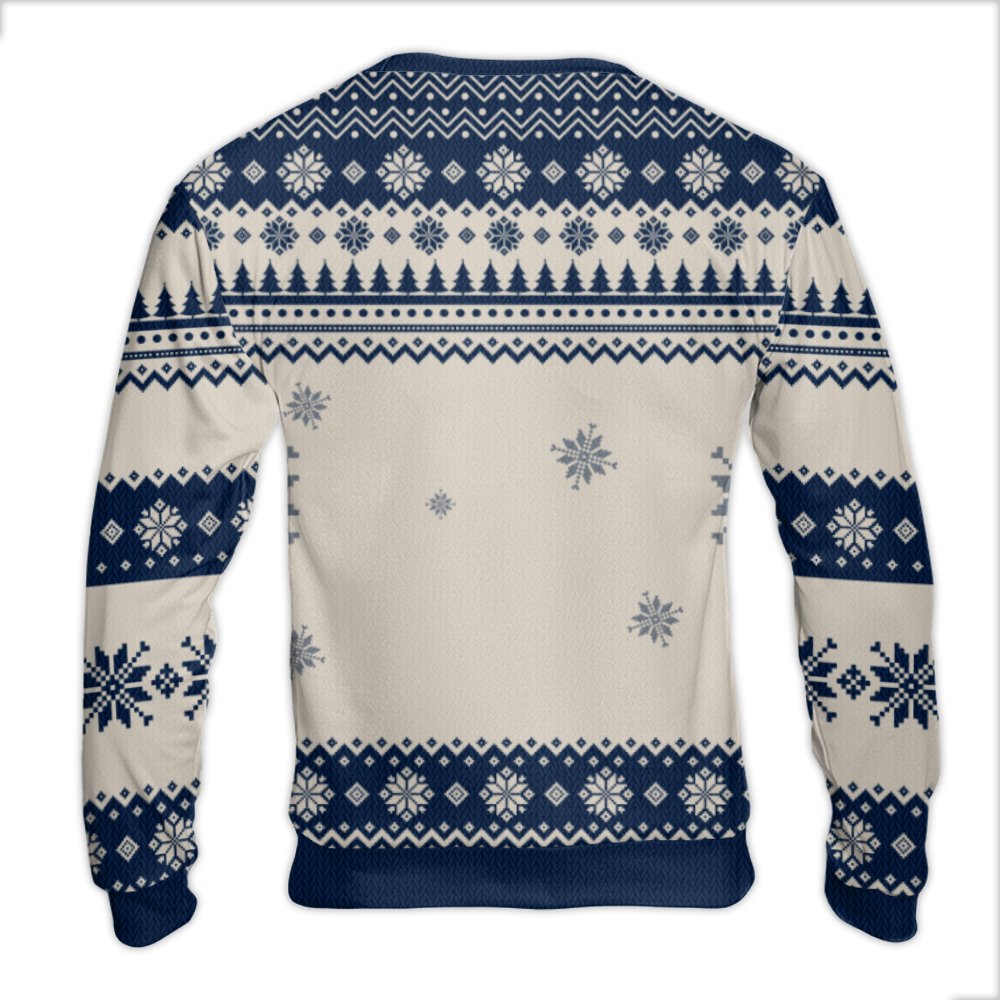 Reindeer Snowflake Holiday Sweater, Dog Mum Ugly Christmas Sweater, Nordic Dog Mom Sweatshirt, Adorable Xmas Crewneck Sweater