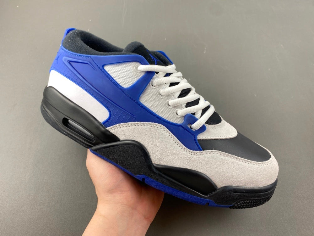 Low Top Sneakers, Blue White Black Colorway, Lace Up Design, Casual Gift for Sneaker Fans