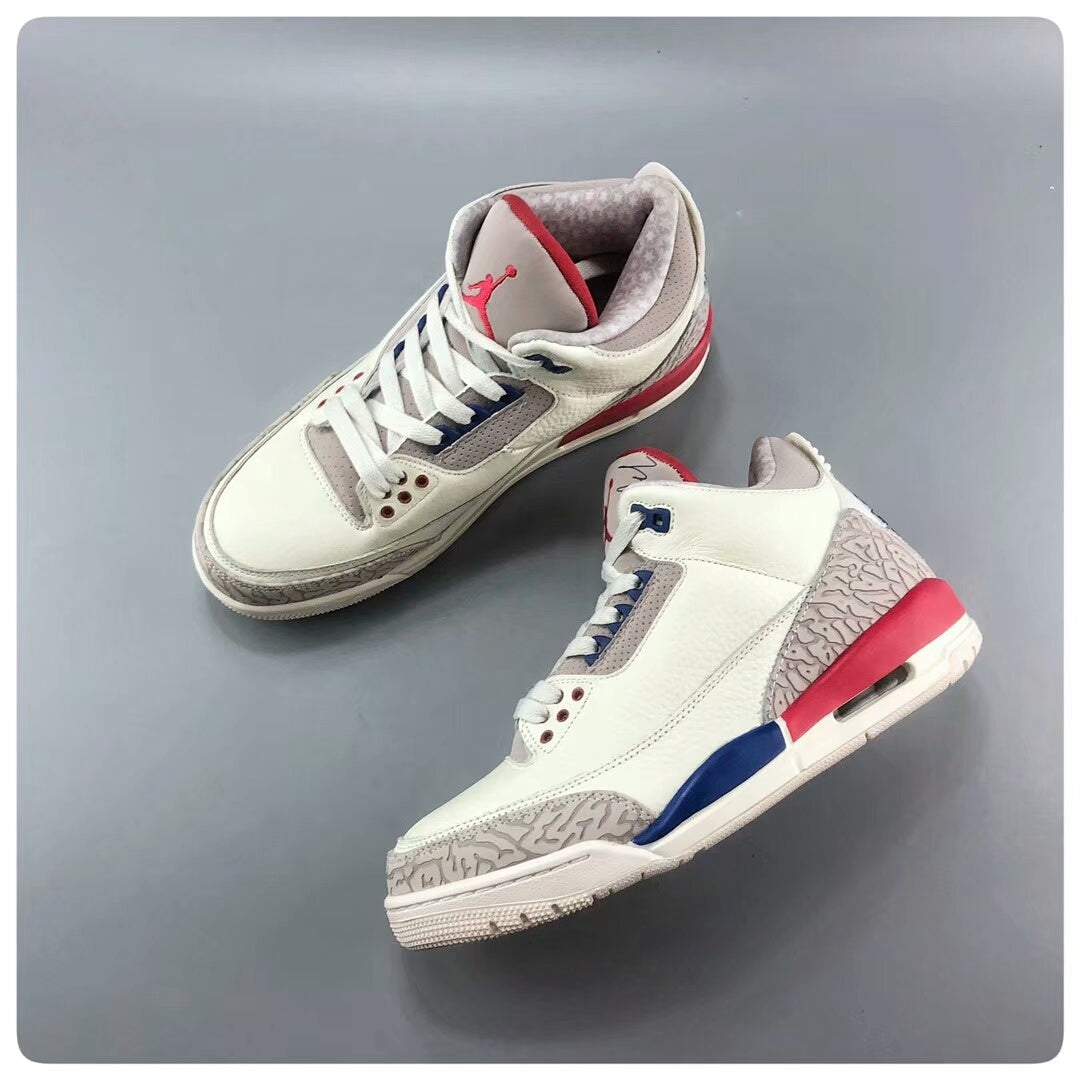 Sneakers, Cream Red Colorway, Lace Up Design, Casual Gift for Sneaker Fans